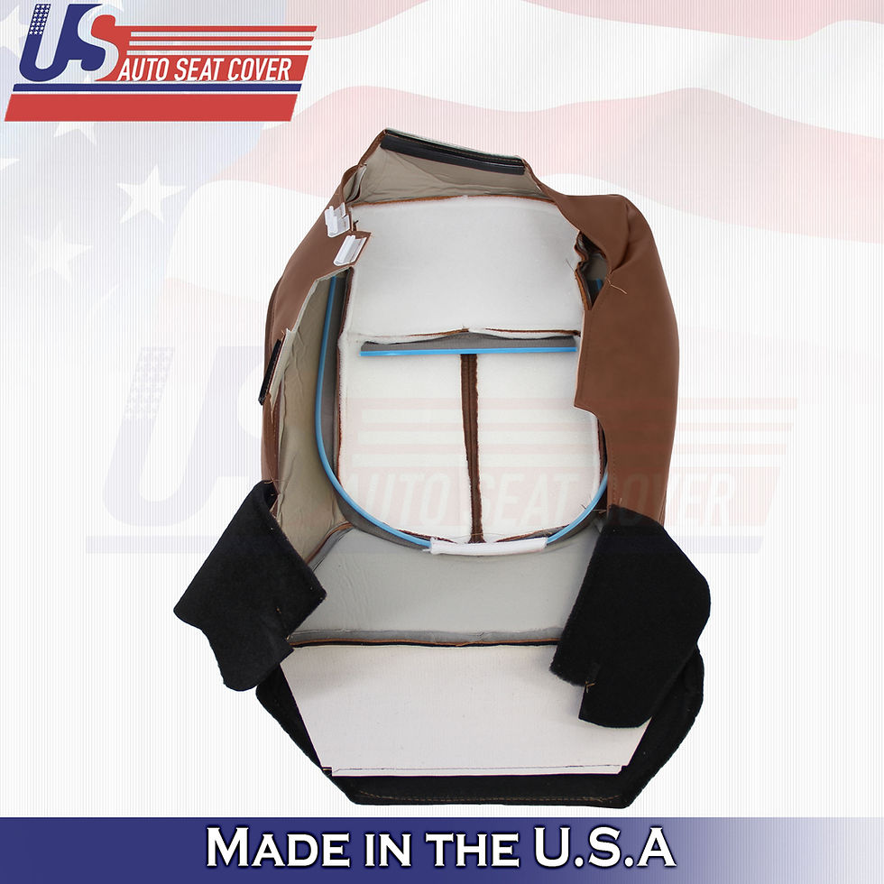 Thumbnail: 2013-2016 Ford F250 PLATINUM Passenger Top-Bottom Leather Brown Perforated