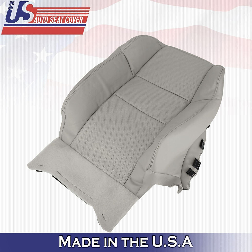 Thumbnail: 2007 to 2012 FITS Acura RDX Driver & Passenger Bottoms-Tops Leather Cover Gray