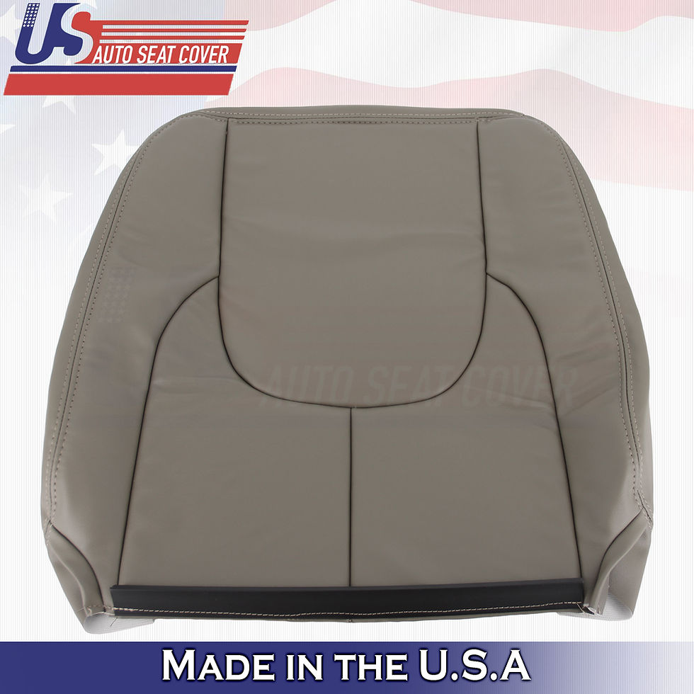 Thumbnail: 2002 2003 Dodge Ram Laramie Driver Top/Bottom Leather seat Covers Taupe