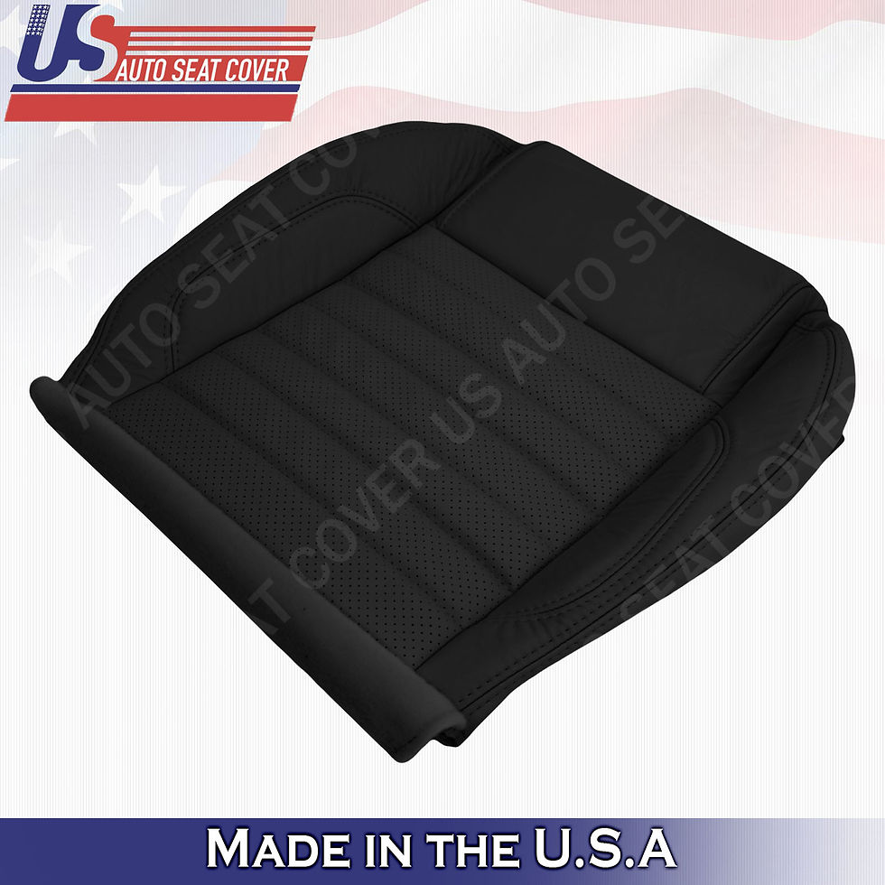 Thumbnail: 2010 to 2014 Ford Mustang GT Passenger Bottom Perforated Leather Sea Cover Black