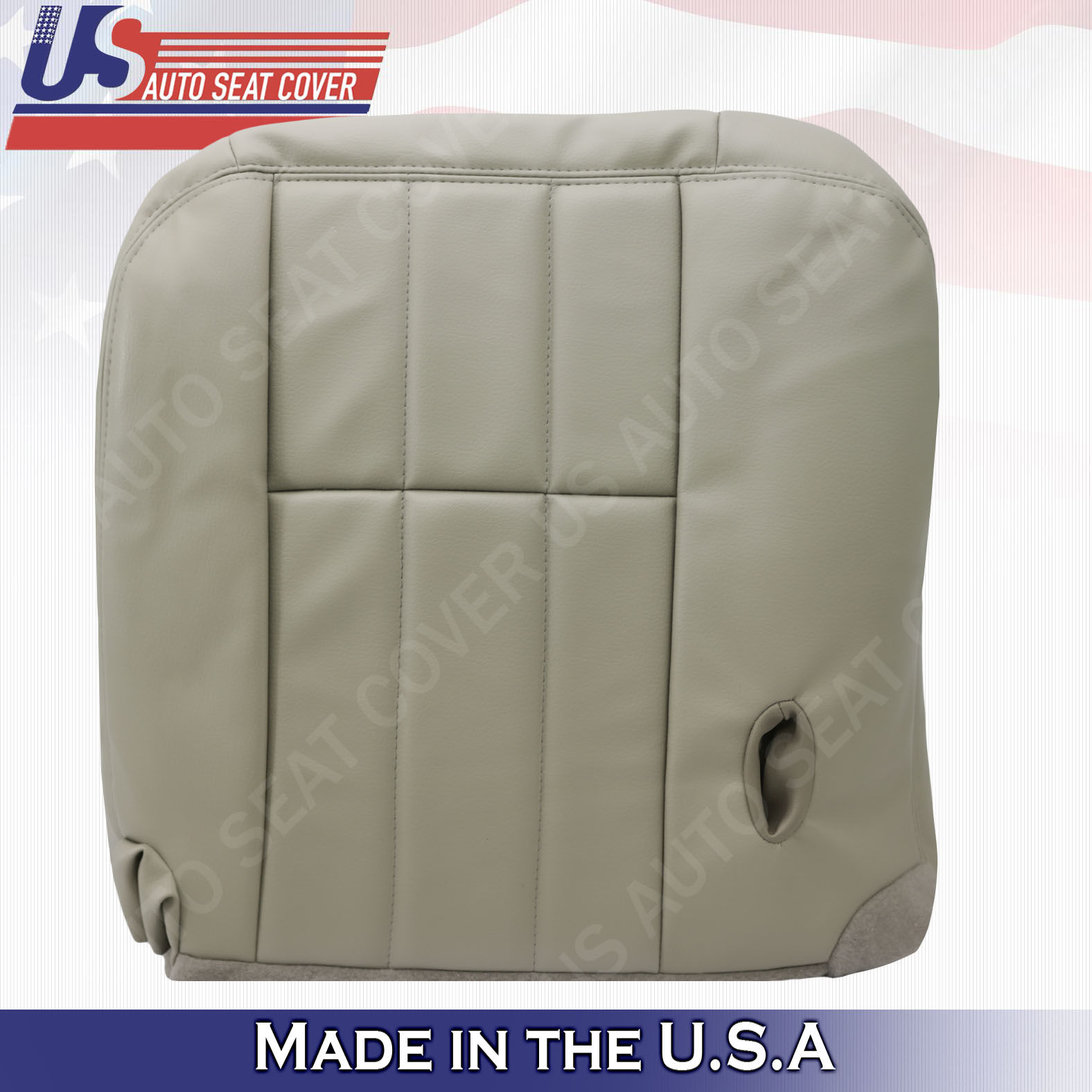 2003 to 2011 Mercury Grand Marquis Driver Bottom Leather Seat Cover Gray