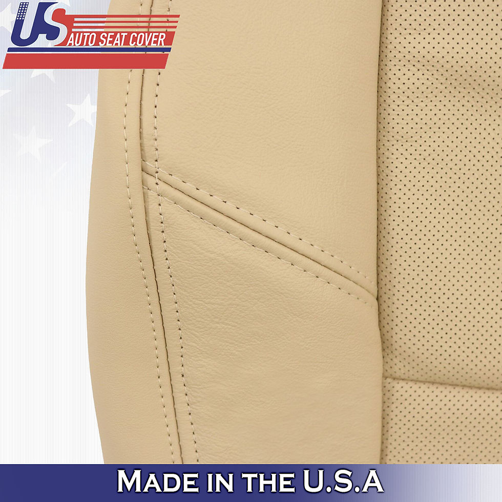 Thumbnail: 2007-2014 Cadillac Escalade 2nd Row Driver Side Bottom Leather Seat Cover Tan
