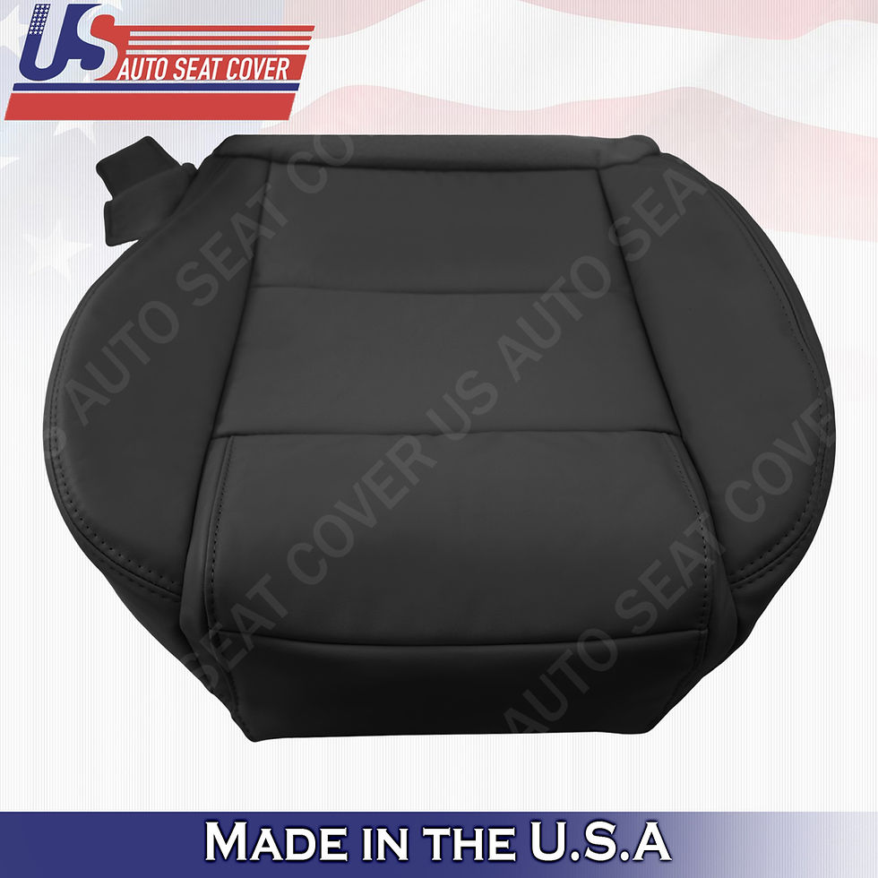 Thumbnail: 2005-2009 Ford Mustang V6 Driver Bottom Leather Seat Cover in Black