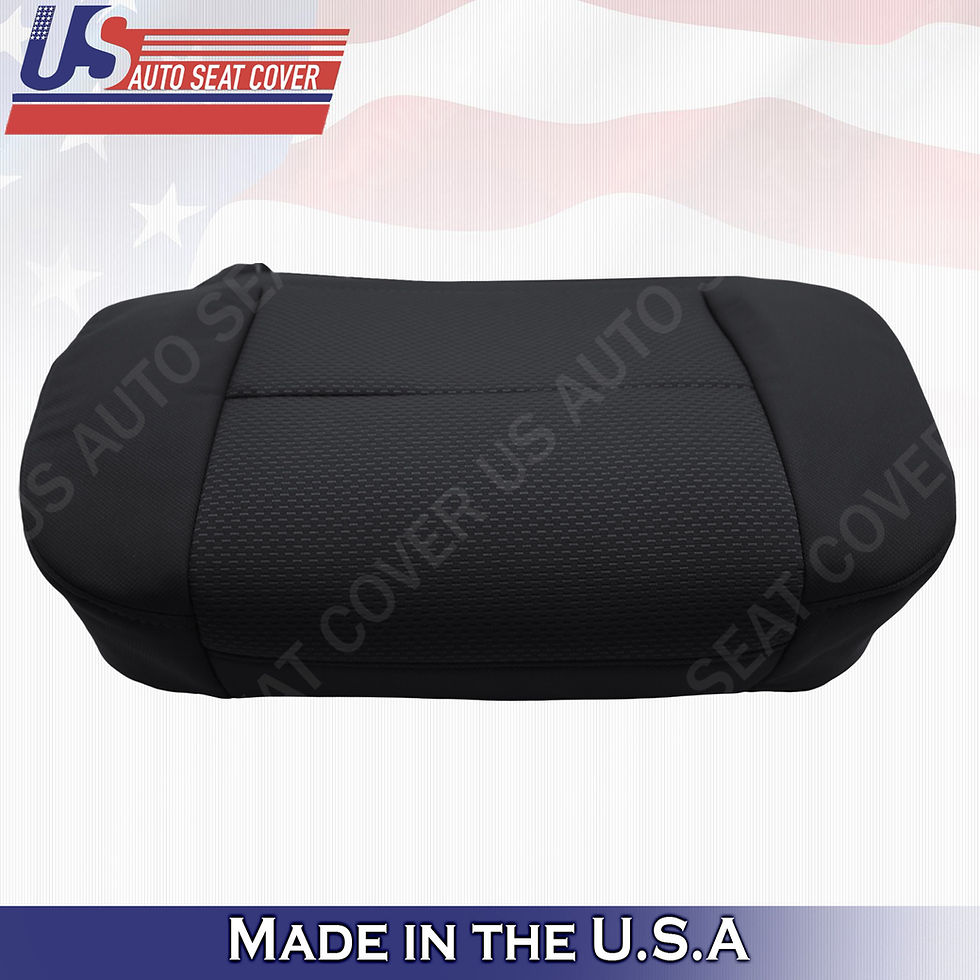 Thumbnail: 2014- 2018 Chevy Silverado 1500 Driver Bottom Cloth Seat Cover Ebony Black
