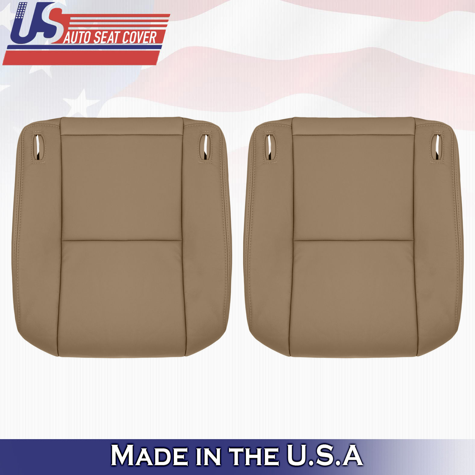 1998-2003 Toyota Sienna Driver/Passenger Bottom Leather Seat Covers Tan
