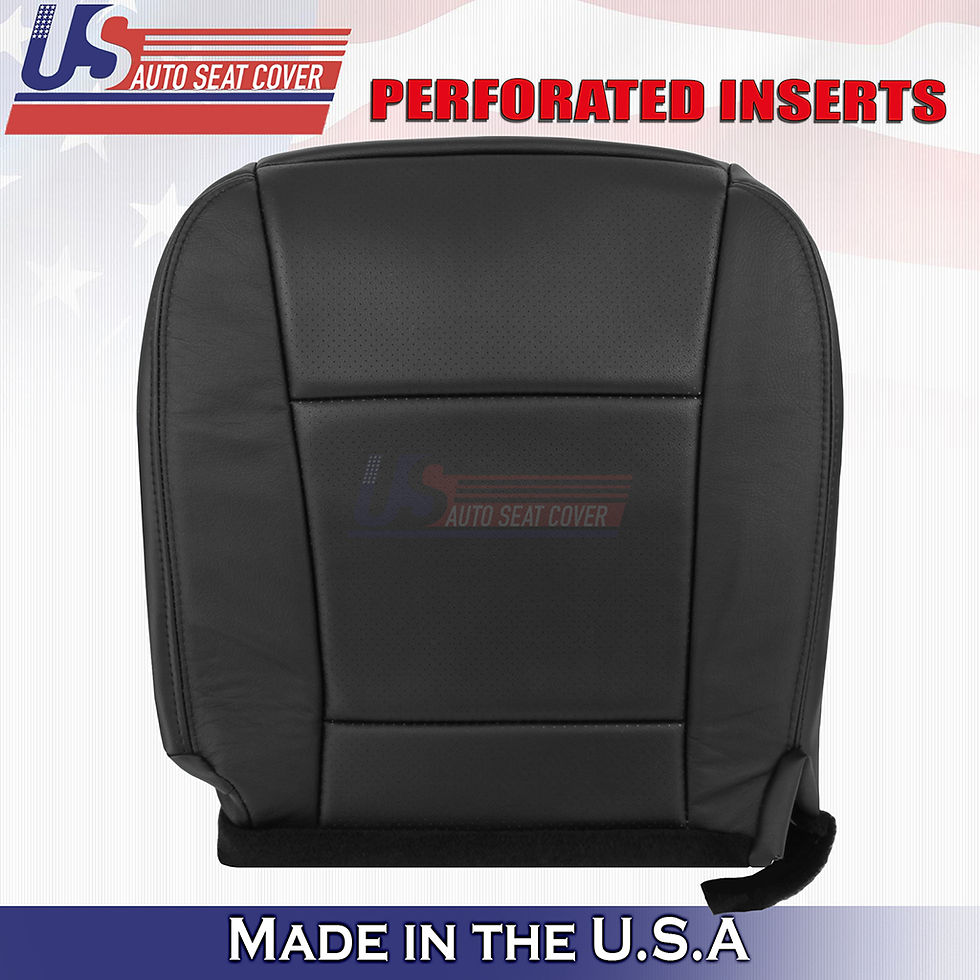 2007-2010 Ford Explorer Sport Trac Driver Bottom Leather seat Cover in Black