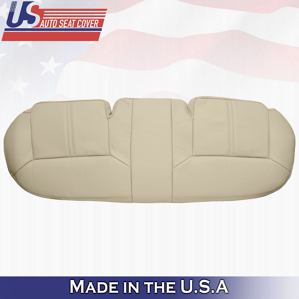 Thumbnail: 2003 to 2011 Lincoln Town Car Rear Bench Bottom Leather Cover Lt Camel Tan