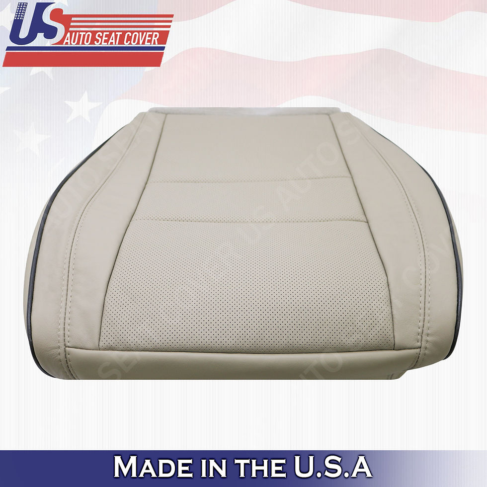 Thumbnail: 2011-2020 Jeep Grand Cherokee Overland Passenger Bottom Leather Seat Cover Tan