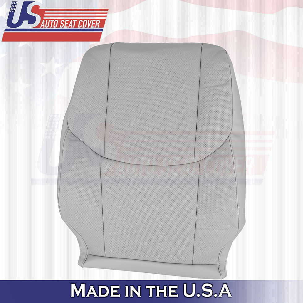 Thumbnail: 2005-2012 Toyota Avalon Passenger Top/Bottom Leather seat Cover Lt Gray-Perf