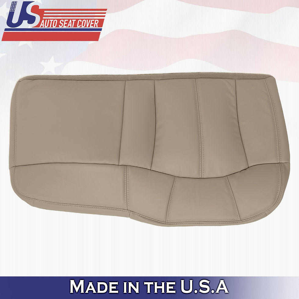 1999-2002 Chevy Tahoe 2nd Row Driver Bottom Leather Cover Tan