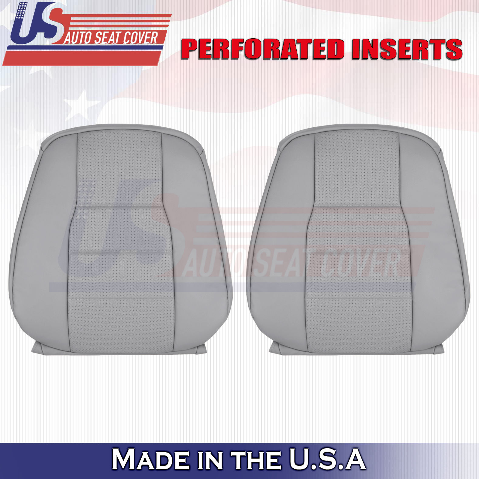 2008-2014 Mercedes C300 Driver/Passenger Top Leather seat Covers Gray
