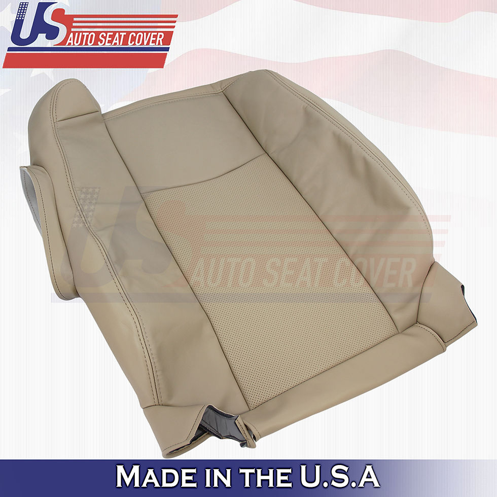 Thumbnail: 2004-2009 Cadillac SRX Driver Passenger Top Leather Seat Cover Tan