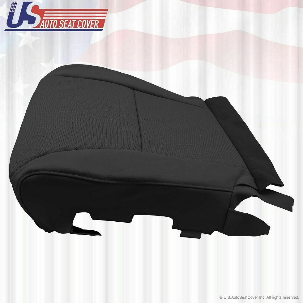 Thumbnail: 2010-2015 Lexus RX350 RX450 Driver Bottom Top Leather Seat Cover Black