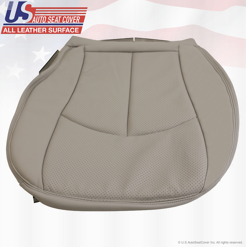 Thumbnail: For 2003-2009 Mercedes-Benz E320 Driver Bottom Perforated Leather set Cover Gray