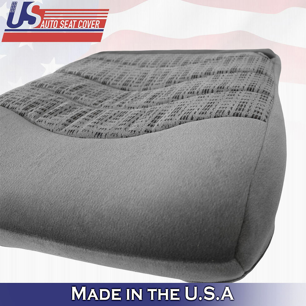 Thumbnail: DRIVER-PASSENGER BOTTOM CLOTH SEAT COVER GRAY 2000 FORD F250 F350 F450 F550 XLT