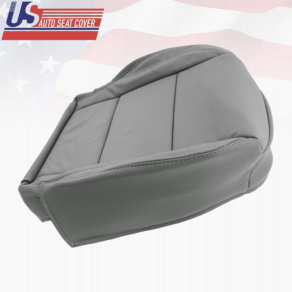 Thumbnail: Fits 2002 to 2010 Infinity QX56 - Passenger Bottom Leather Seat Cover Gray