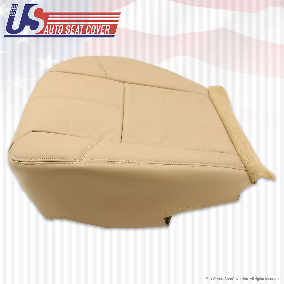 Thumbnail: 2007 to 2014 Chevy Tahoe Suburban Silverado Driver Bottom Leather Seat Cover Tan