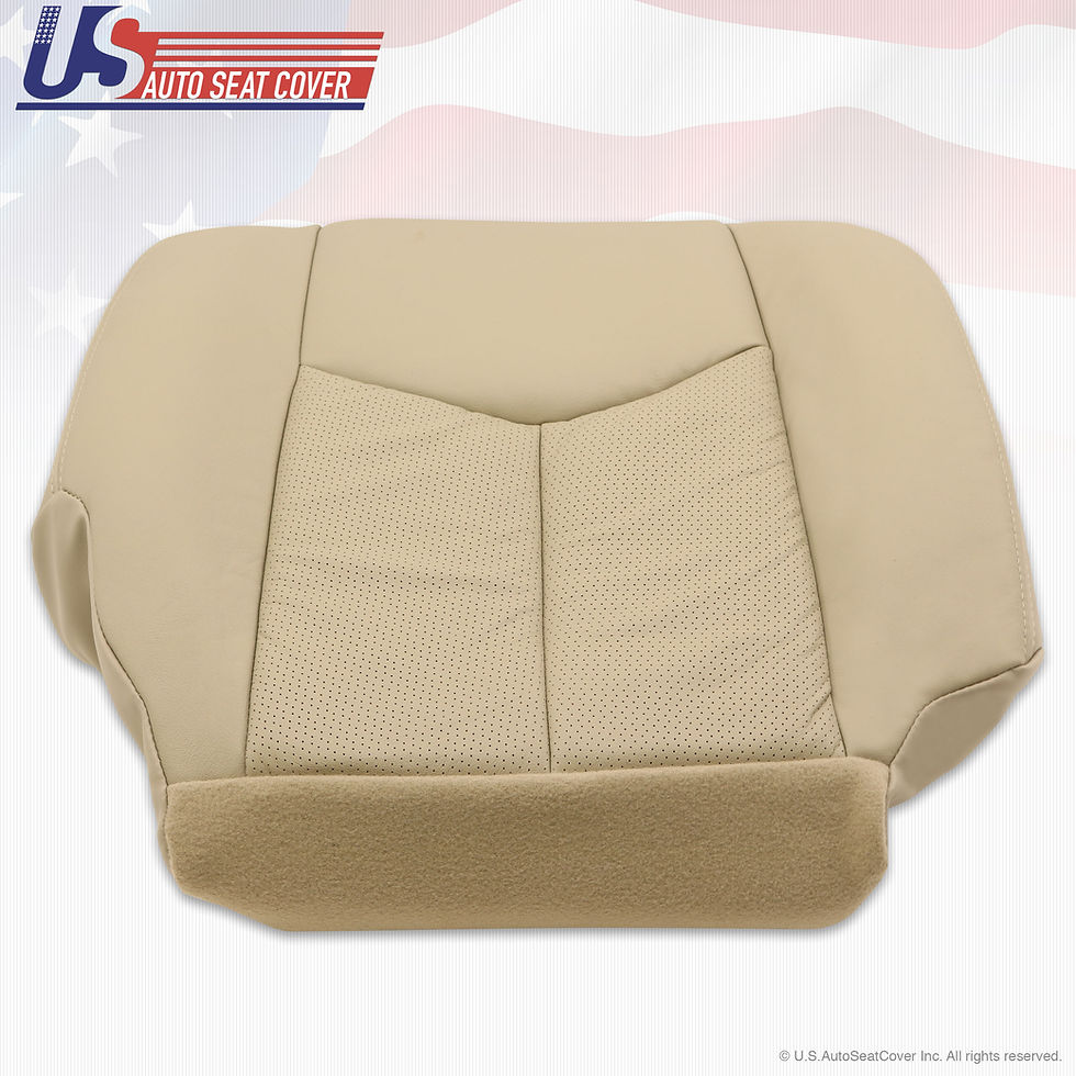 Thumbnail: 2003-2006 Cadillac Escalade Driver Bottom Leather Perforated Cover Shale Tan