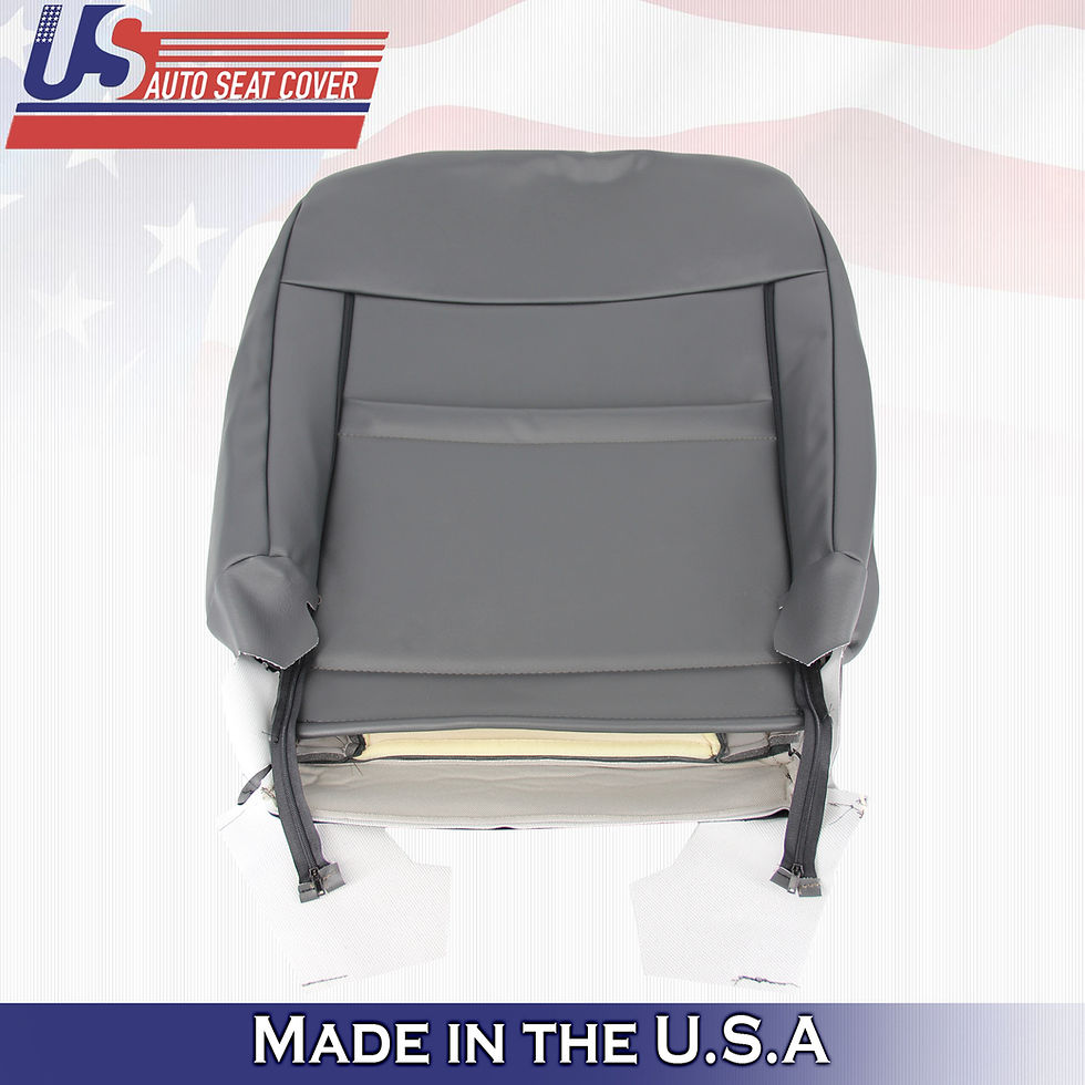 Thumbnail: 2005-2015 Fits Nissan Titan Armada Front Passenger Top-Bottom Leather Cover Gray