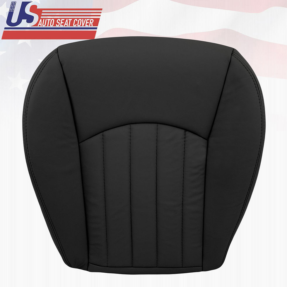 2002-2008 Jaguar X-Type Driver Bottom Leather Seat Cover Black