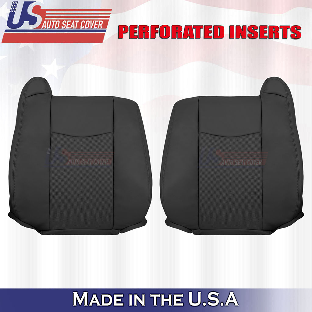 2004-2009 Cadillac SRX Driver & Passenger Top Leather Seat Cover Black