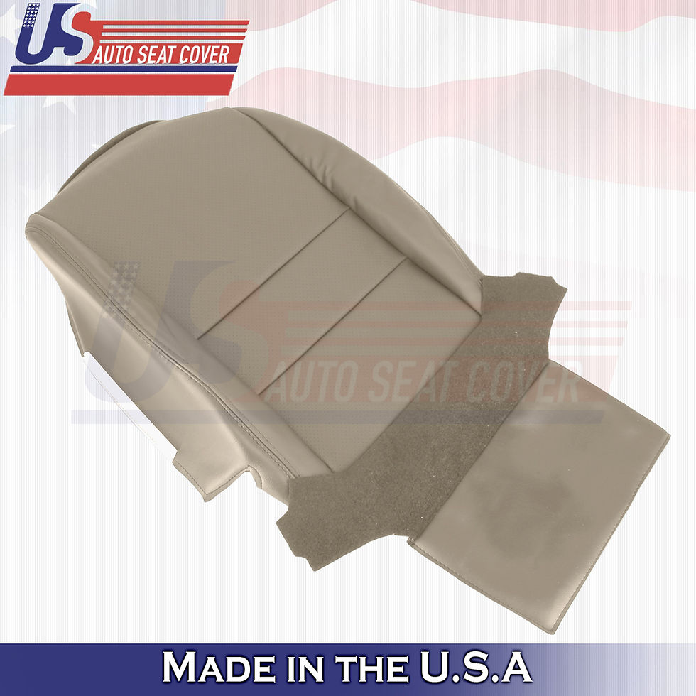Thumbnail: 2004-2008 ACURA TSX DRIVER/PASSENGER TOP/BOTTOM LEATHER SEAT COVERS TAN