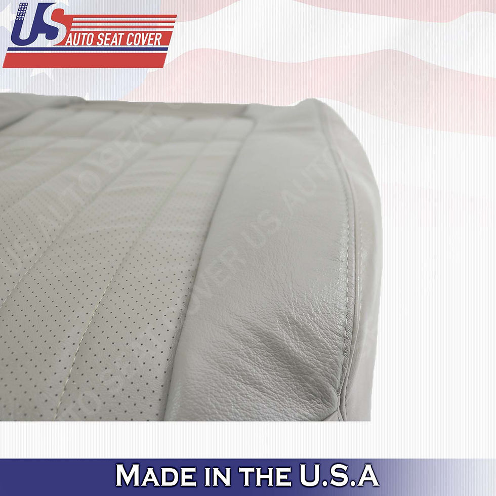 Thumbnail: 1994 1995 1996 Chevy Impala SS FRONT SET Leather Perforated Seat Cover Gray