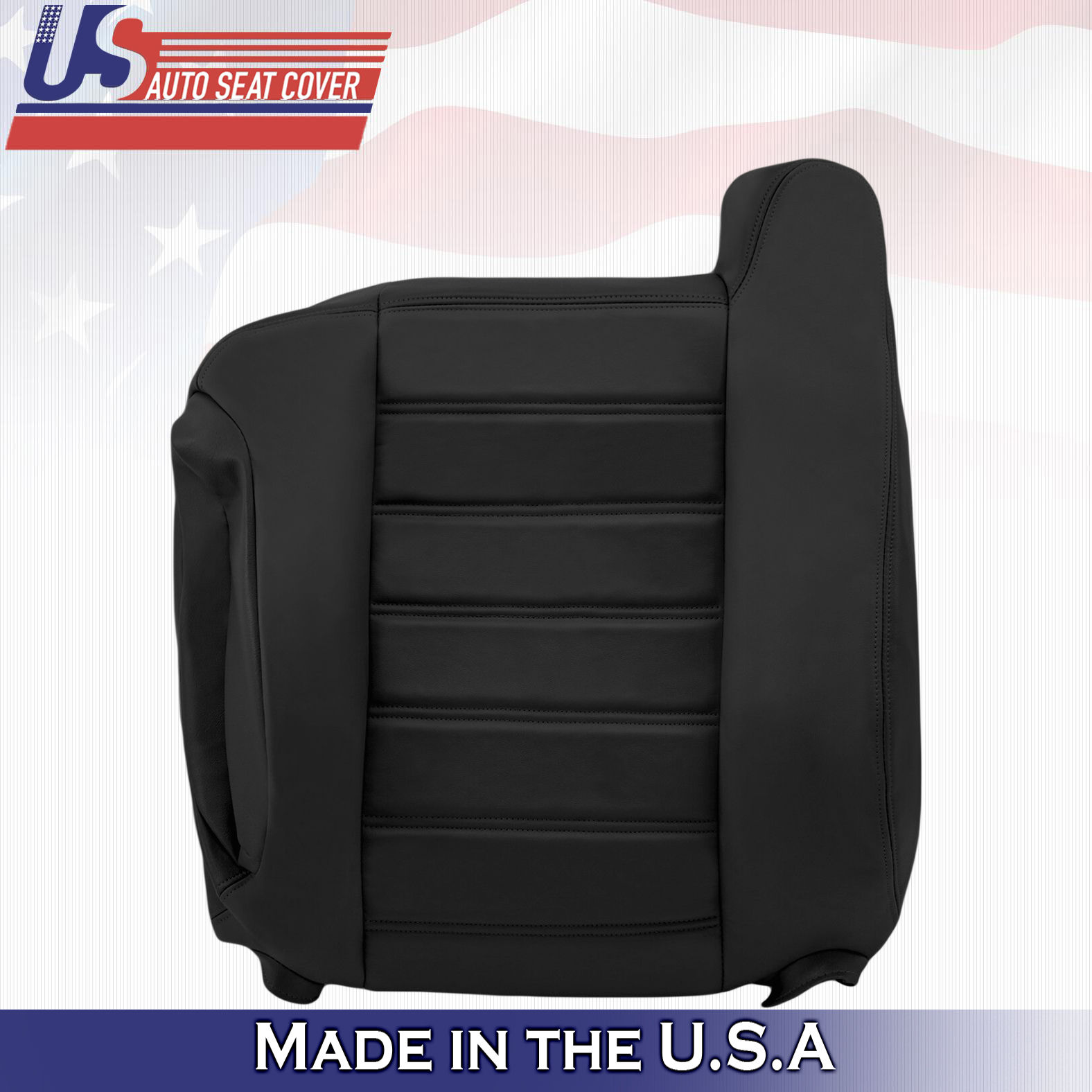 2003-2007 Hummer H2 Driver Top Leather Seat Cover Black