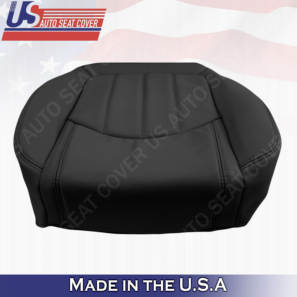 Thumbnail: 2008-2012 Buick Enclave 1XL Front Bottoms Perforated Leather Seat Cover Black