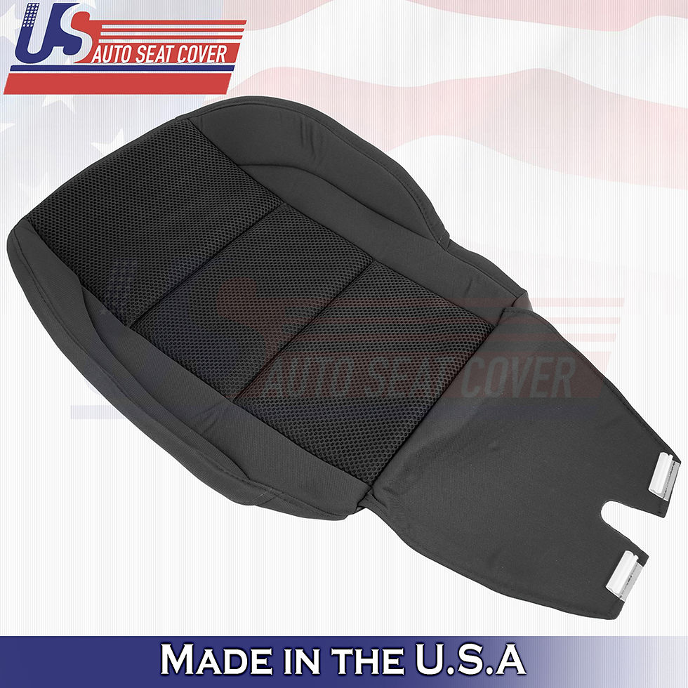 Thumbnail: 2008-2015 Nissan Titan Armada Driver & Passenger Bottom Cloth Seat Cover Black