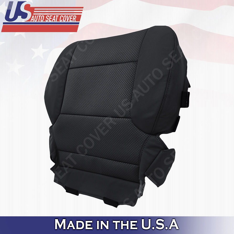 Thumbnail: 2014- 2018 Chevy Silverado 1500 Driver Bottom Cloth Seat Cover Ebony Black