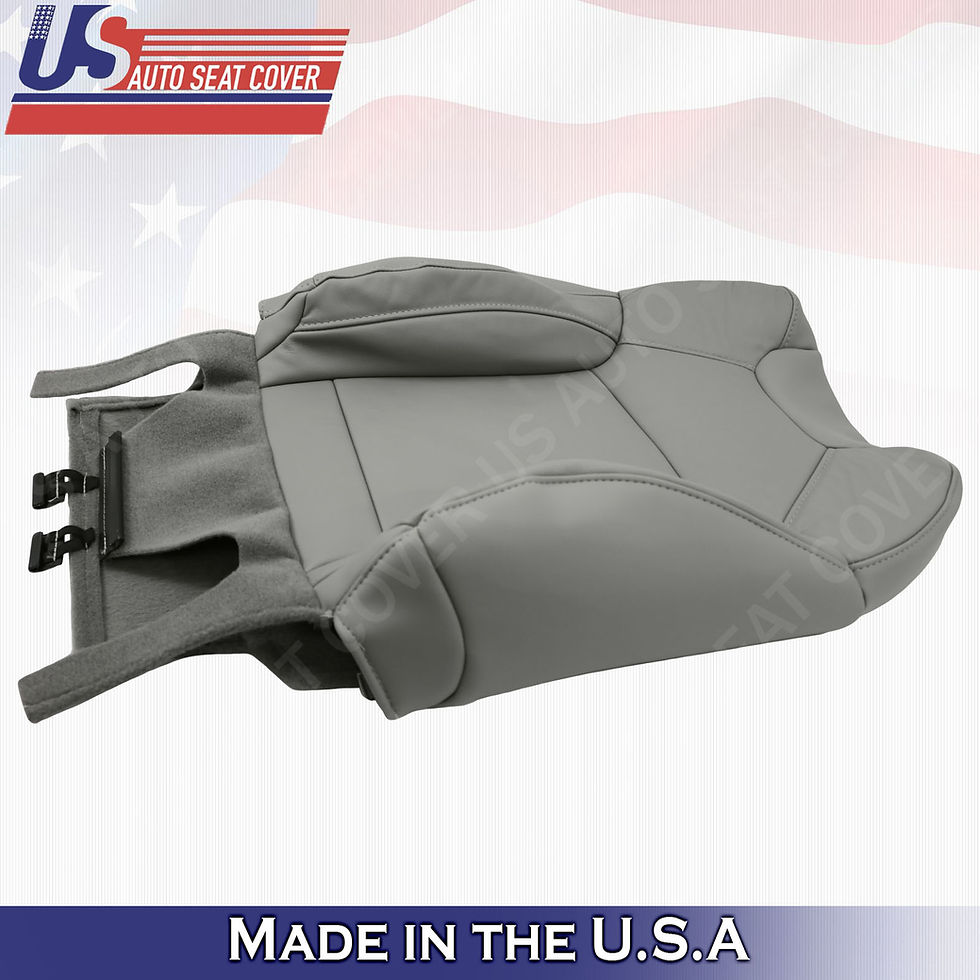 Thumbnail: For 2014 to 2020 Acura MDX TOP & BOTTOM Leather Seat Cover Gray