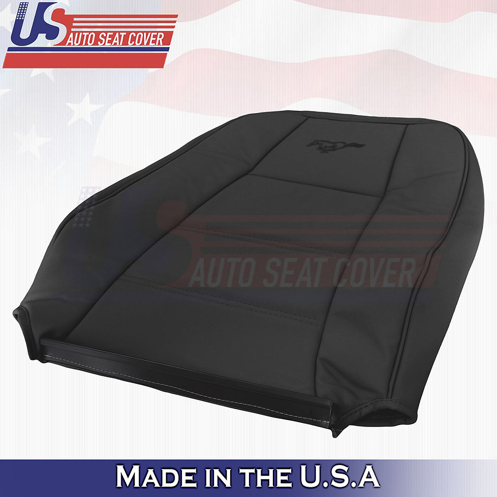 Thumbnail: 1999-2004 Ford Mustang V6 Passenger Top/Bottom Leather seat covers Black