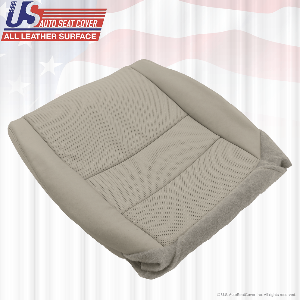 2004 2008 Acura TL Driver Bottom perforated Leather Seat Cover Gray