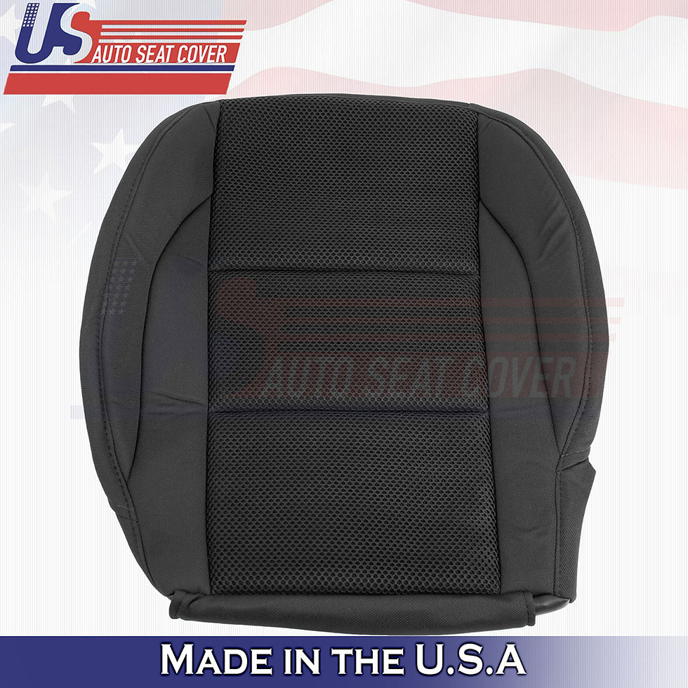Thumbnail: 2008-2015 Nissan Titan Armada Driver & Passenger Bottom Cloth Seat Cover Black