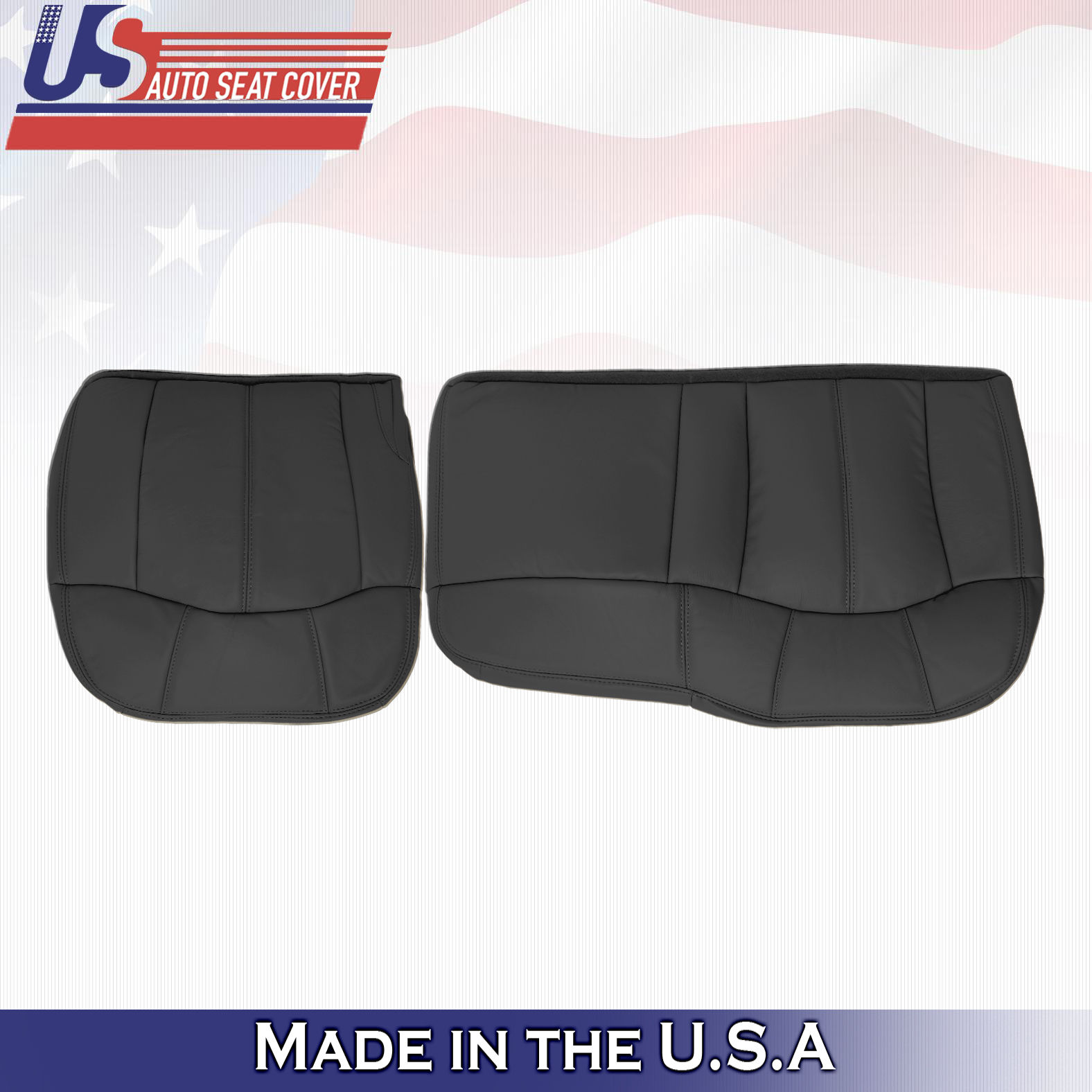 1999-2002 Chevy Tahoe2nd Row Driver/Passenger Bottom Leather Covers Graphite