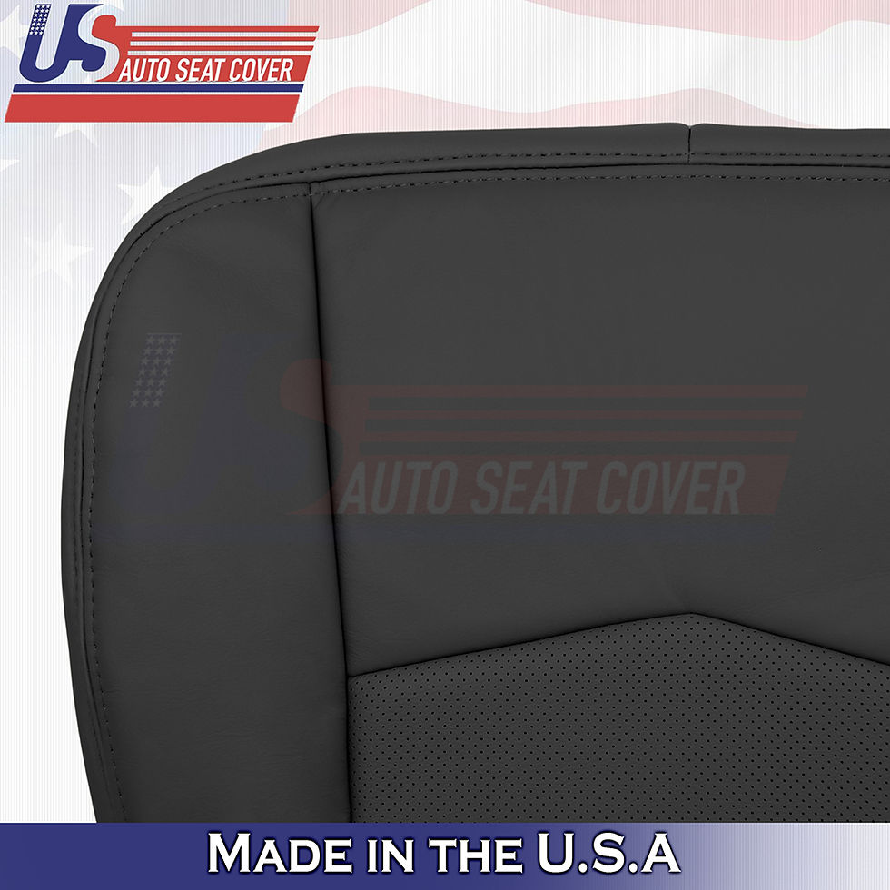 Thumbnail: 2004-2009 Cadillac SRX Passenger Bottom Leather Seat Cover Black