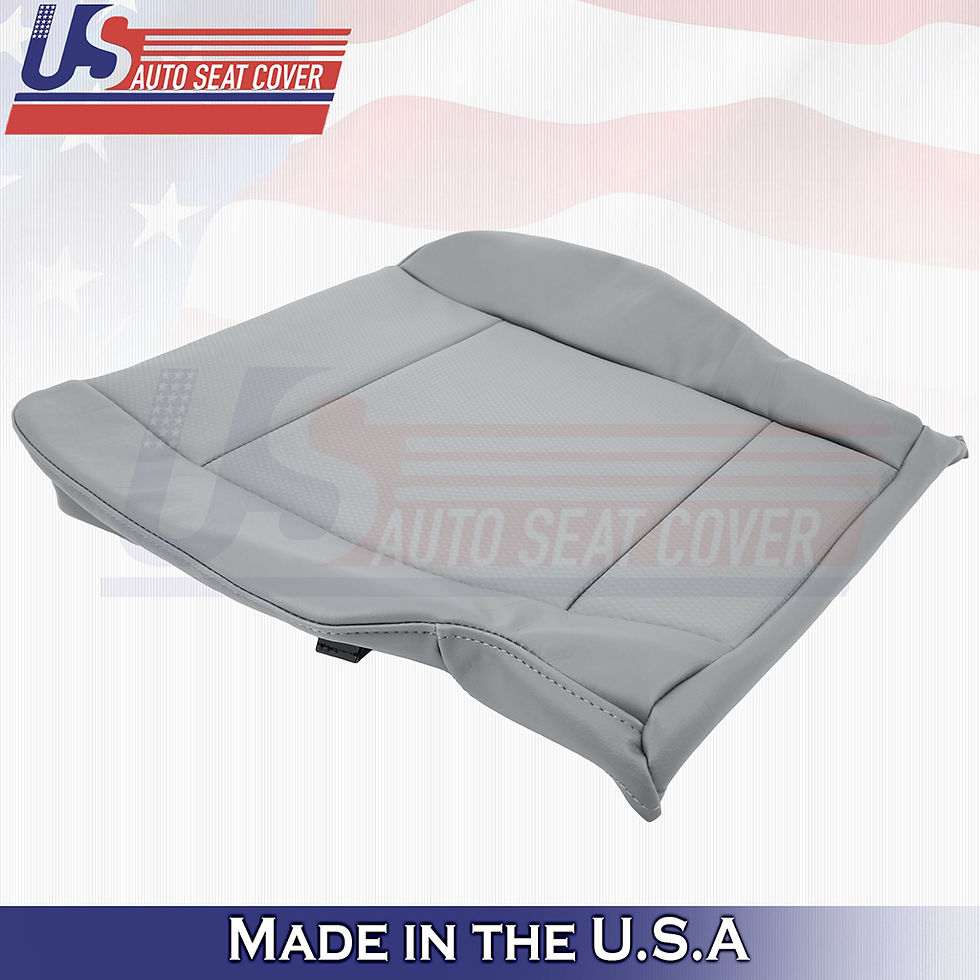 Thumbnail: 2017-2021 Ford F250 Work Truck Driver/Passenger Bottom Vinyl seat Covers Gray