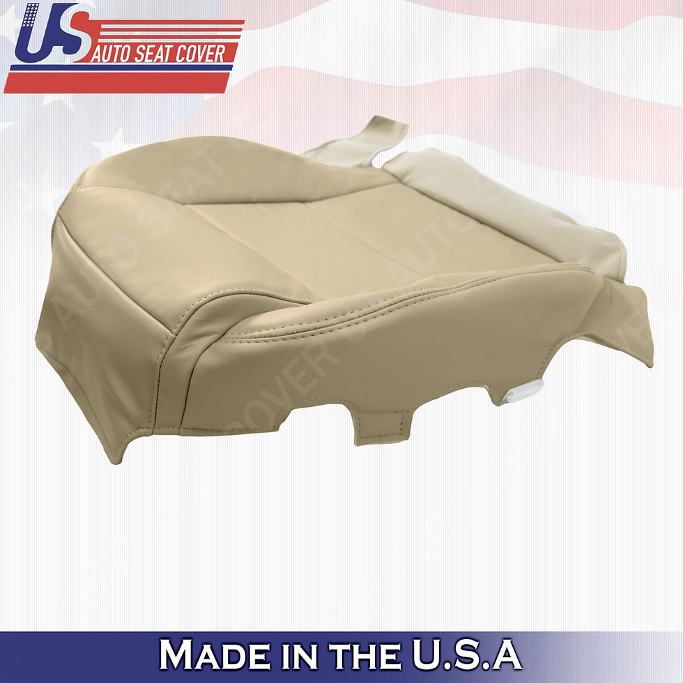 Thumbnail: 2005-2009 Ford Mustang V6 Driver Bottom Leather Seat Cover in Tan
