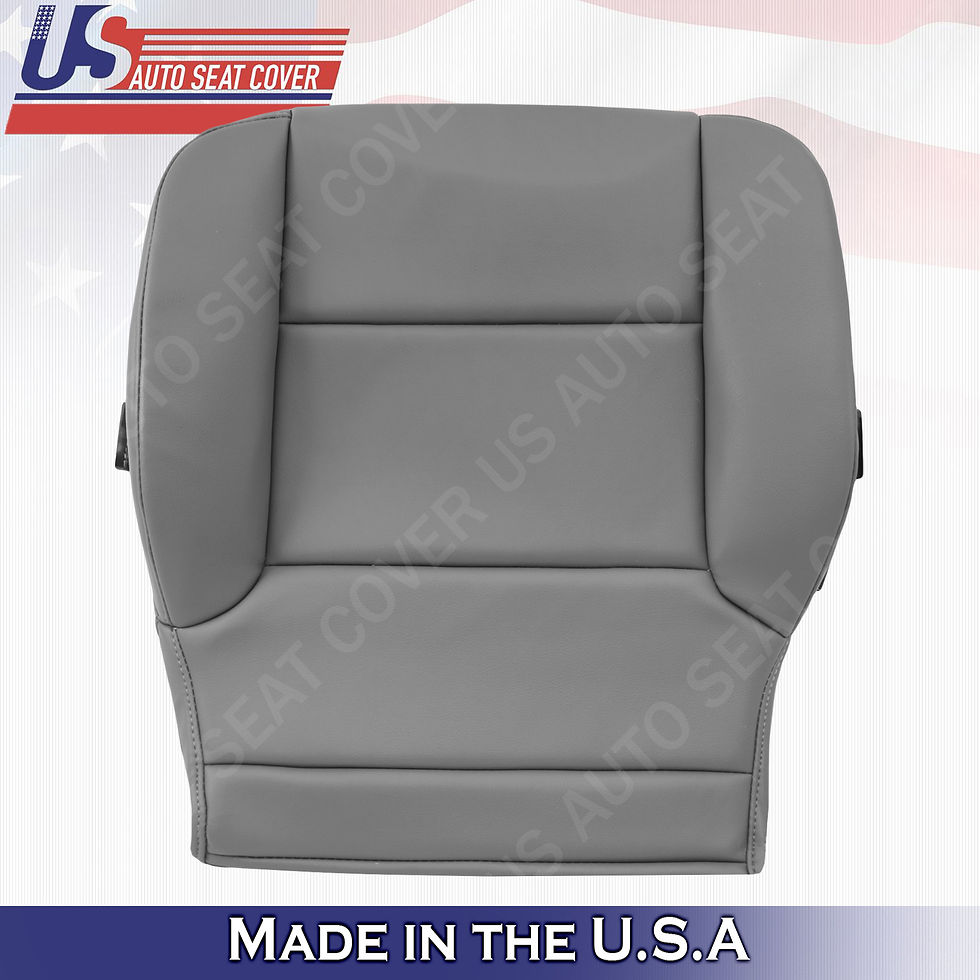 Soillar Front Bottom Seat Covers For 2014-2019 Chevy Silverado/GMC Sierra - Dark Ash Gray (Driver & Passenger)