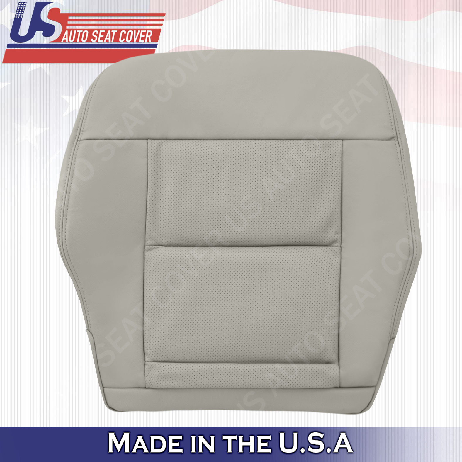 For 2010-2014 Mercedes Benz E350 Driver Bottom Perforated leather Cover Gray