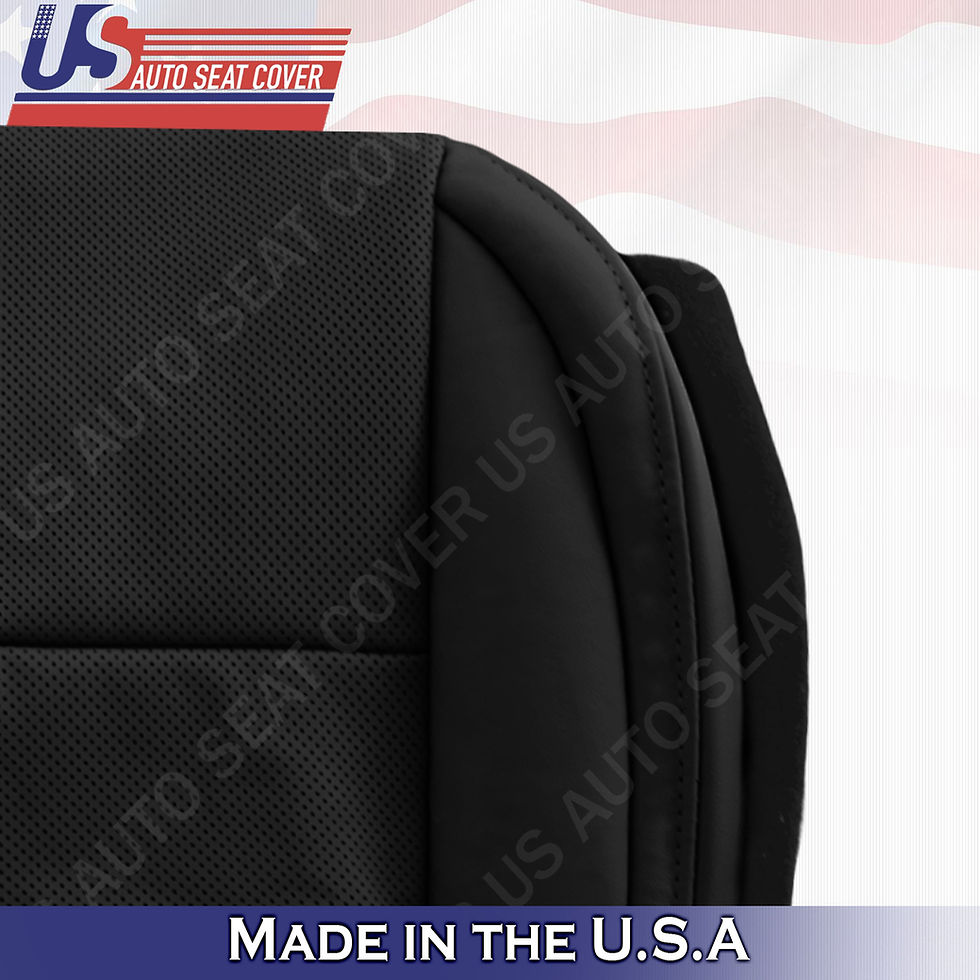 Thumbnail: For 2013 to 2017 Lexus ES350 Driver Bottom Leather Perforated Seat Cover black