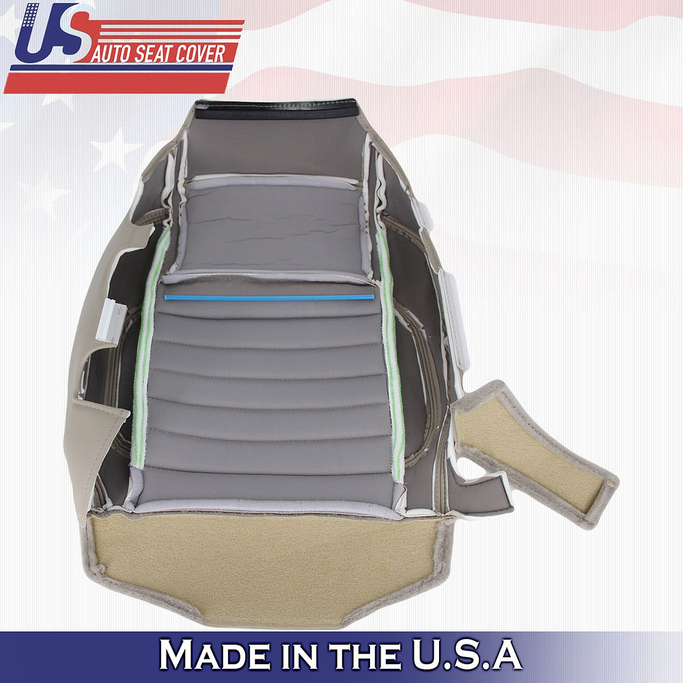 Thumbnail: 2010-2014 Ford Mustang Driver  & Passenger Bottoms Leather Seat Cover Tan