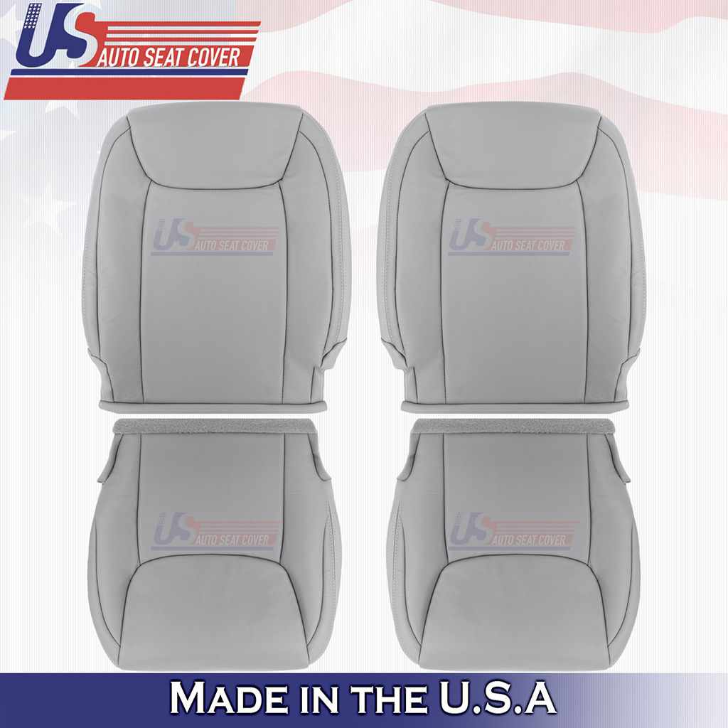 2004-2010 Toyota Sienna Driver/Passenger Top/Bottom Leather seat covers Gray