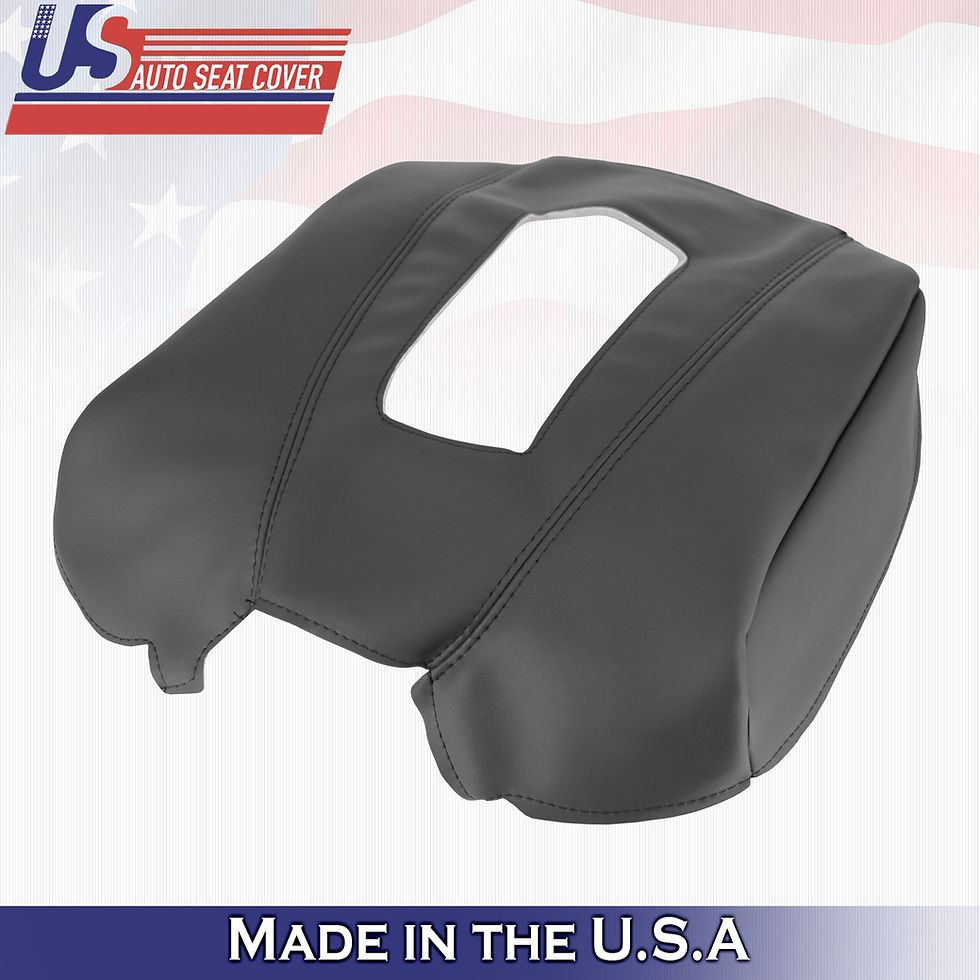 Thumbnail: 2015 - 2020 Cadillac Escalade Center Console Lid Replacement Leather COVER Black