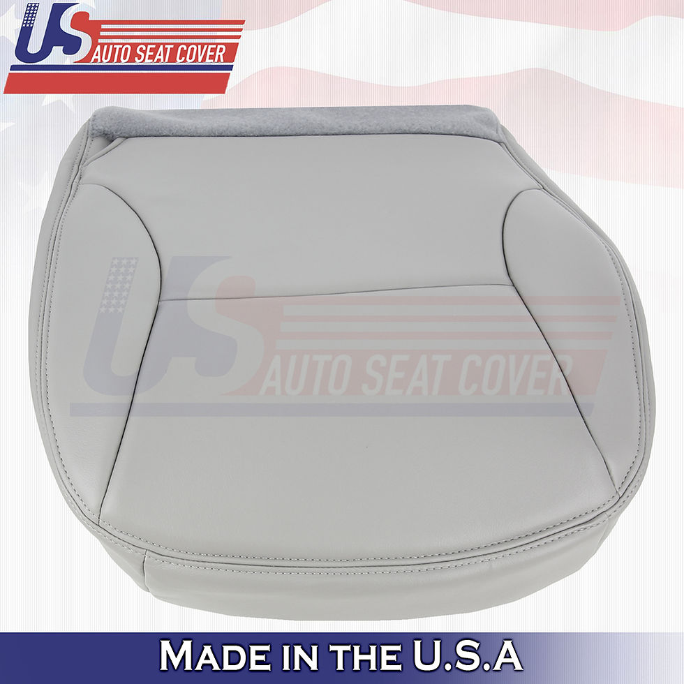 Thumbnail: 1997 1998 Ford F150 Lariat Passenger Top/Bottom Leather Seat Covers Gray