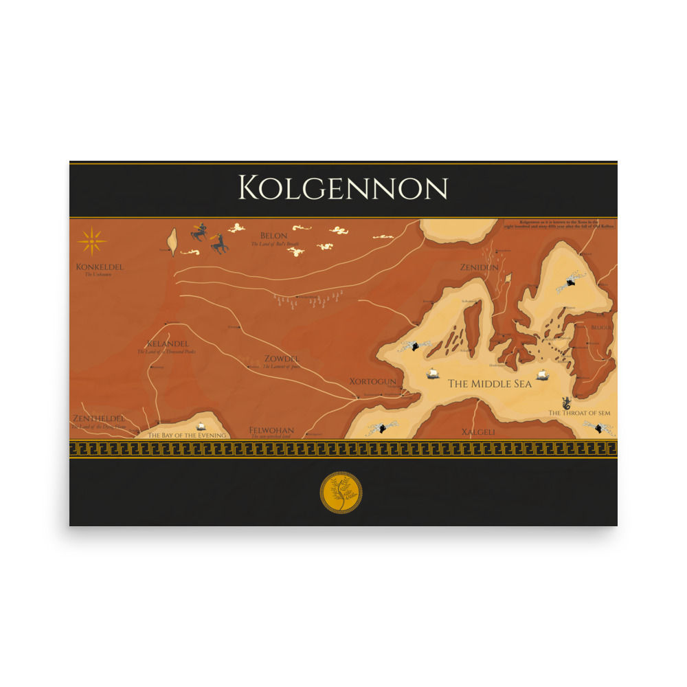 Kolgennon Map - Art Print