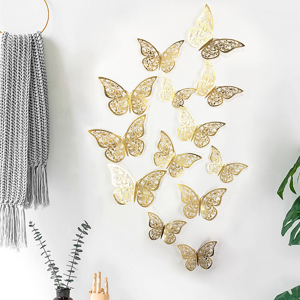 Thumbnail: Gold Butterflies - 24pcs