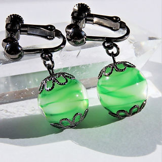 大阪トンボ玉グリーン | ガラス工芸 | アクセサリー通販 | osakajewelry