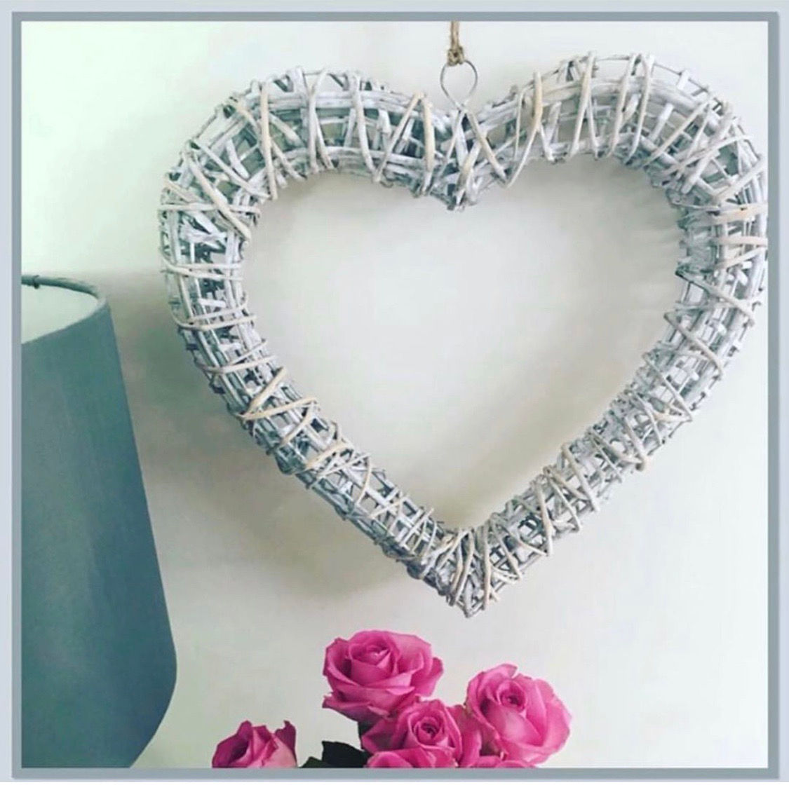 Large wicker heart 30cm